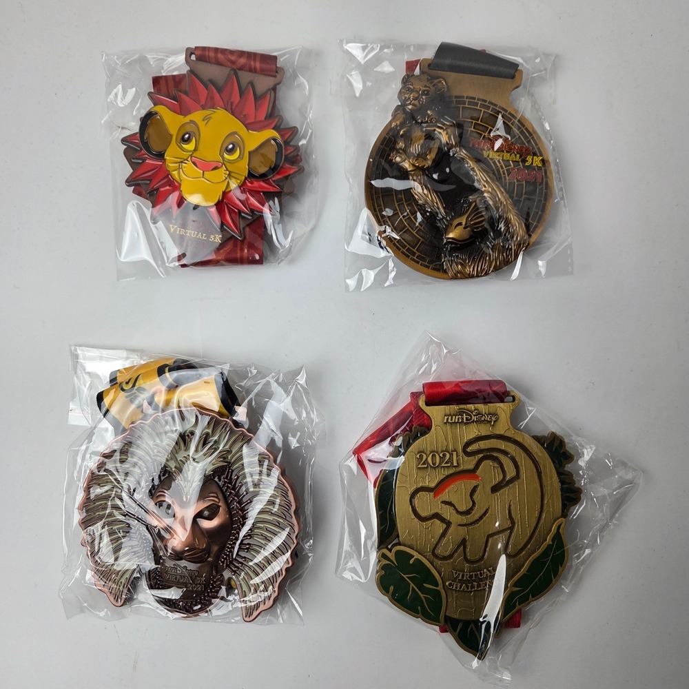 2021 RunDisney Virtual Challenge: The Lion King 4 Medals 5K Race